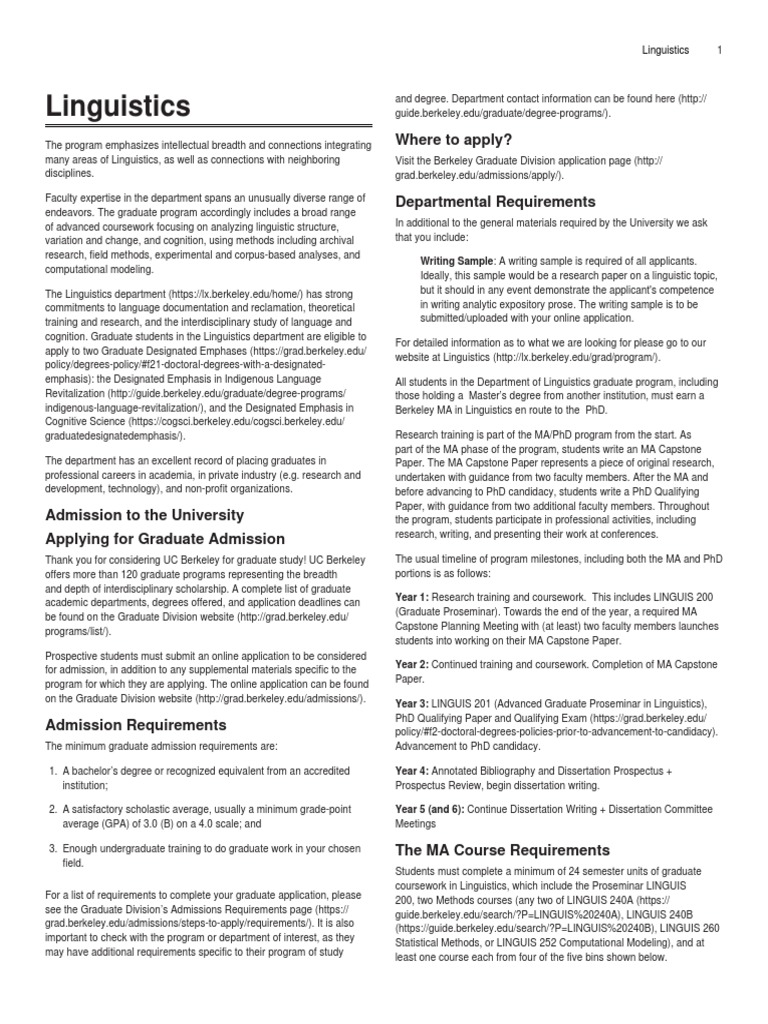 Berkeley Linguistuics | PDF | Linguistics | Sociolinguistics