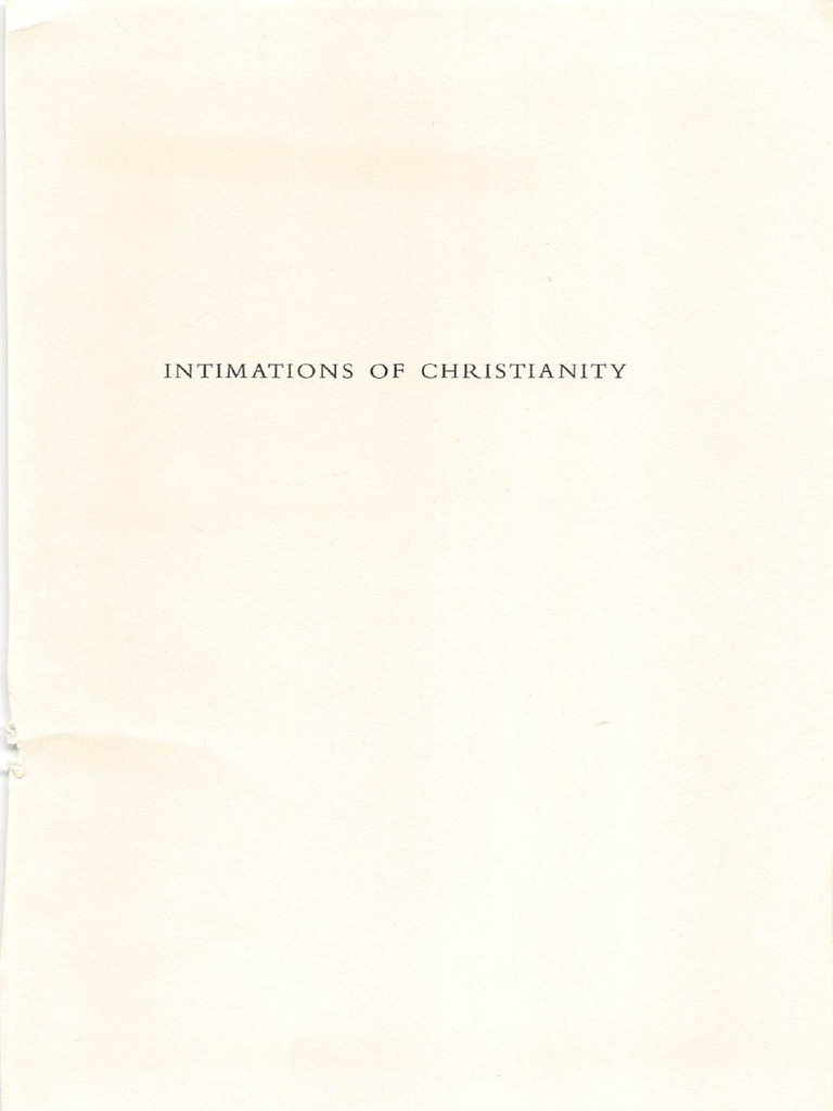 Weil - Intimations of Christianity | PDF