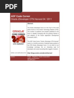 ADF Code Corner - Oracle JDeveloper OTN Harvest