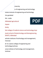 Biotechnolgy Colleges
