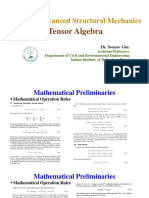 CE603 Advanced Structural Mechanics Tensor Algebra