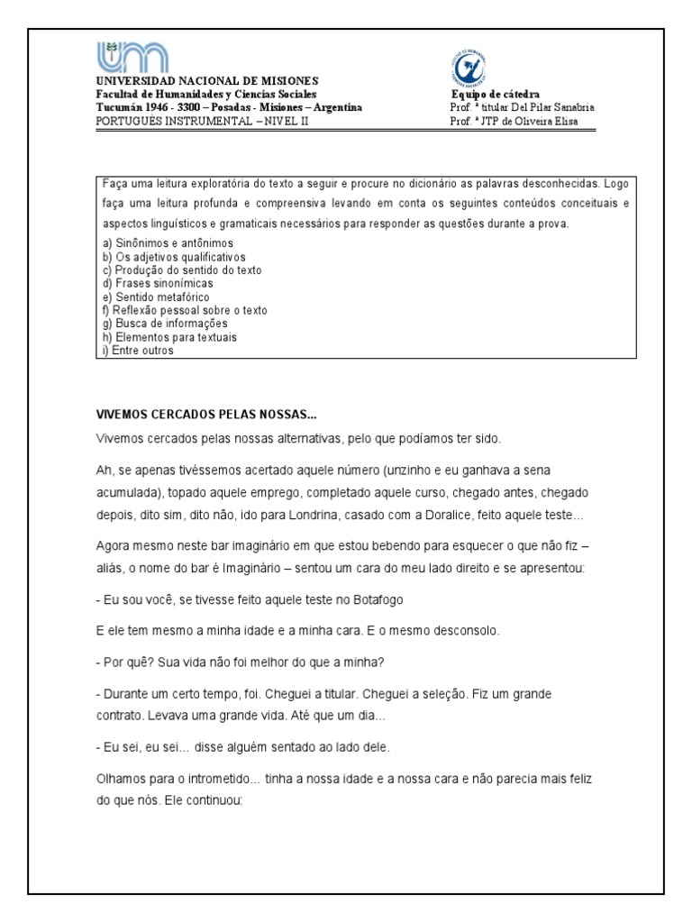 Texto - Portugues Instrumental Ii | PDF