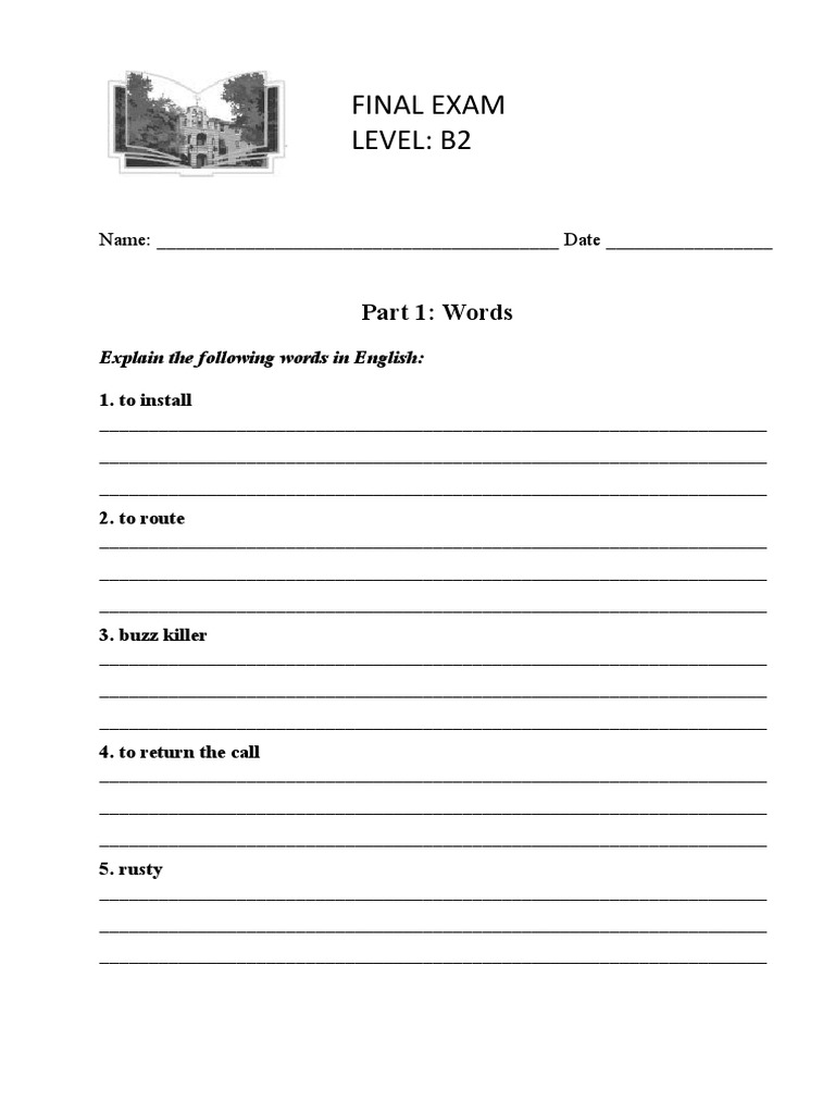 B2.Final Exam | PDF