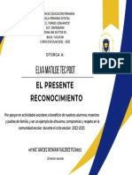 Certificado de Reconocimiento Simple Azul y Amarillo