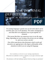 Grade 10 Formal Informal Definitions