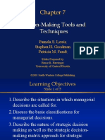 Decision Making Tools and Techniques