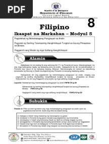 4th Quarter ADM Module 5 8 Filipino 8 SY 2021 2022 Final