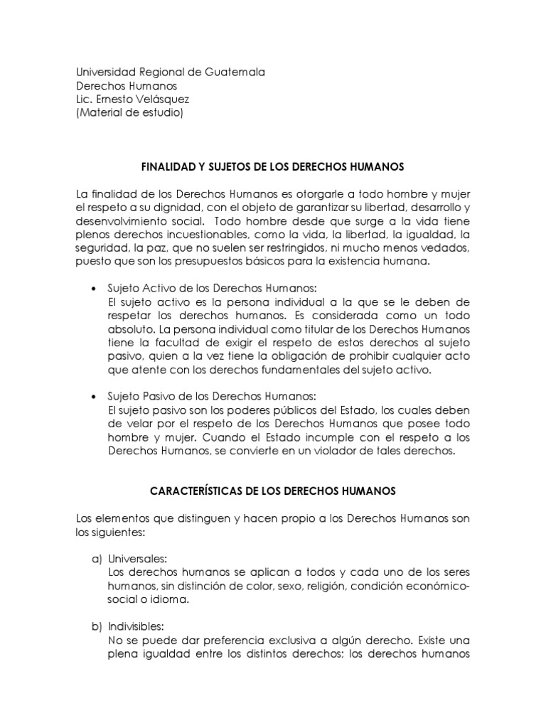 Elementos Clave de los Derechos Humanos | PDF | Derechos humanos | Derechos