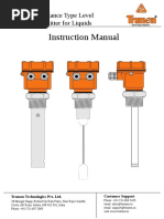 Capacitance Type Level Transmitter For Liquids