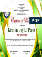 Semestral Certificate