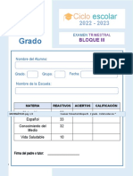 Examen Trimestral 2grado Bloque III 2022 2023
