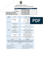 Cronograma Escolar 2023 - 2024