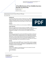 A Systematic Review of The Effectiveness of Core Stability Exercises in Patients With Non Specific Low Back Pain