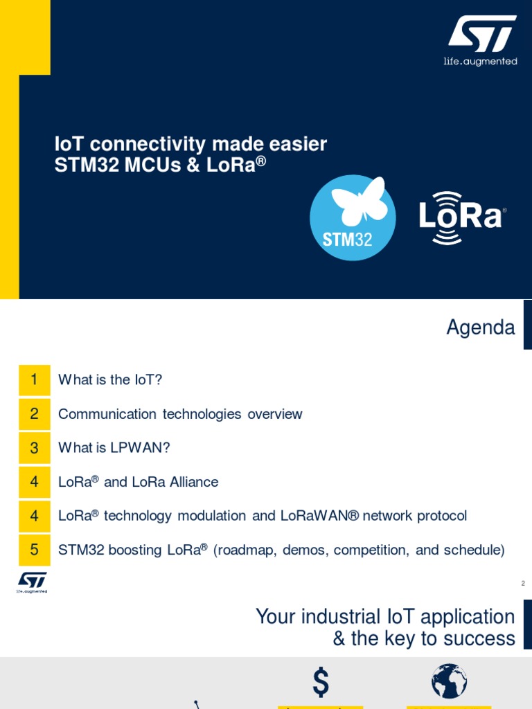 Microcontrollers Iot Connectivity Made Easier stm32 Mcus Lora | PDF ...