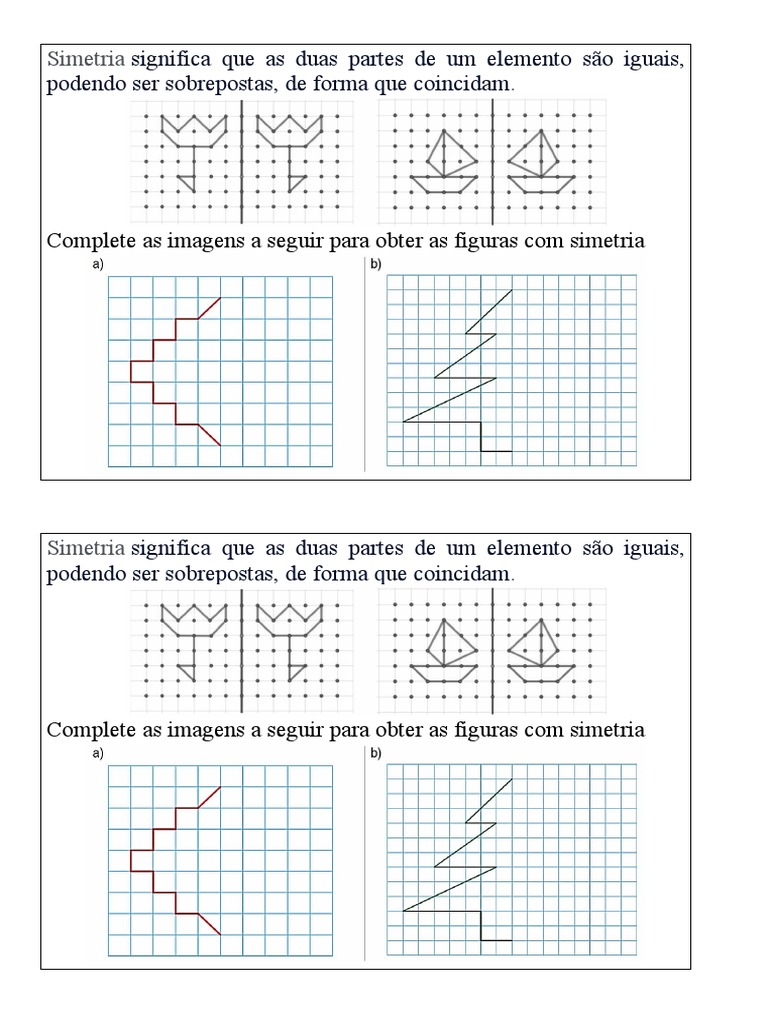 Atividades de Simetria para Frutas | PDF
