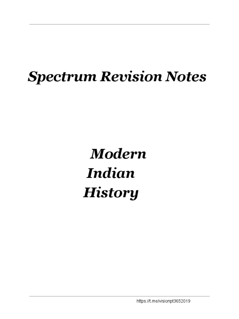 Spectrum modern indian history notes pdf