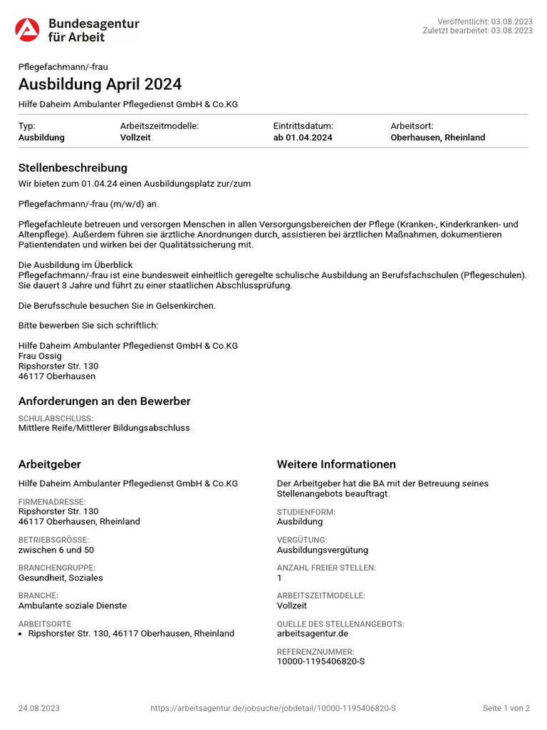 Ausbildung April 2024 PDF