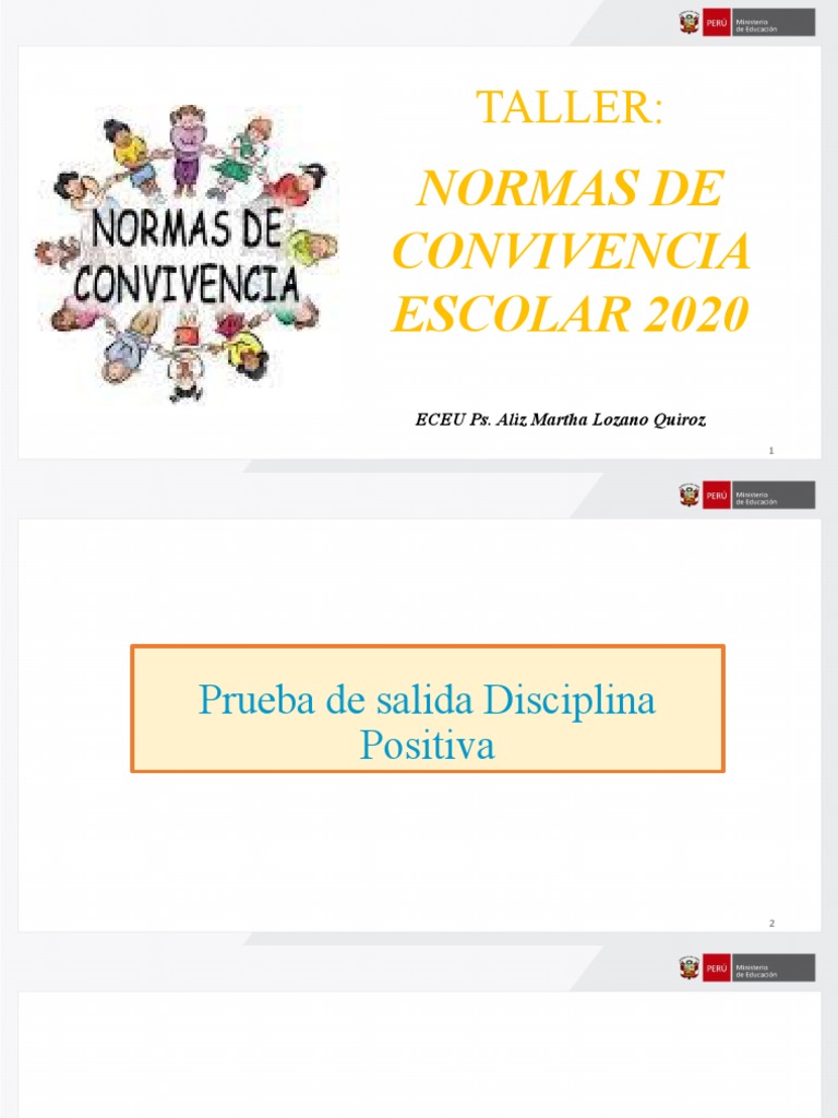 Taller Normas de Convivencia Escolar 2020 - Ok-A | PDF