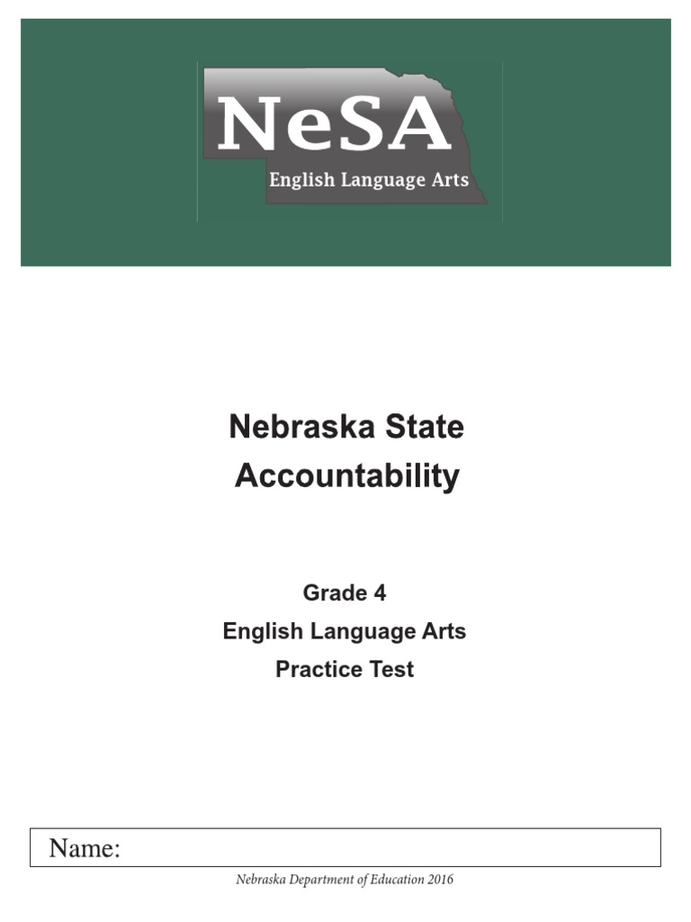 ELA Grade 4 Practice Test PDF