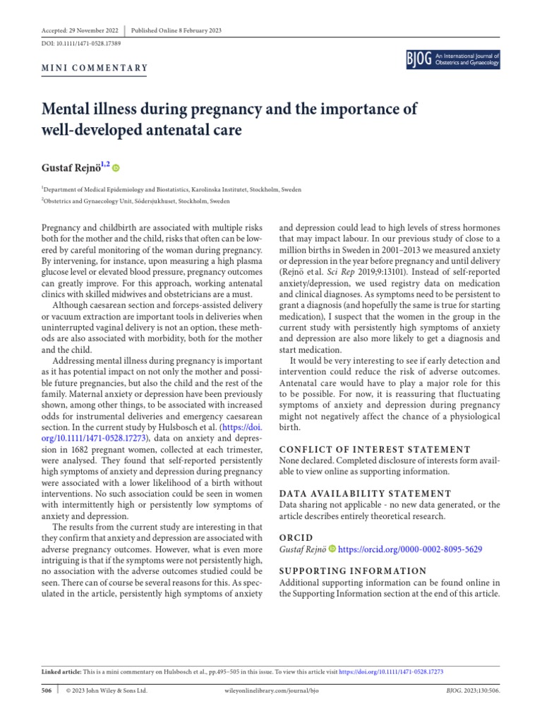 What Are The Risk Factors For Mental Illness During Pregnancy