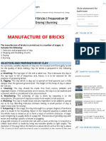 Manufacturing Process Of Bricks _ Preparation Of Clay _ Moulding Of Units _ Drying _ Burning -lceted LCETED INSTITUTE FOR CIVIL ENGINEERS