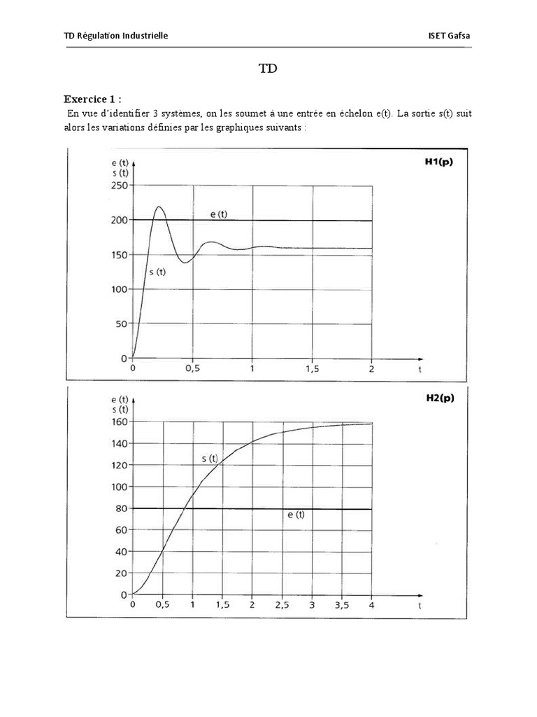 Identification des Systèmes en Régulation | PDF