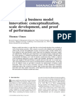 Clauss - (2016) Measuring Business Model Innovation Conceptualization, Scale Development, and Proof of Performance UTILIZADO