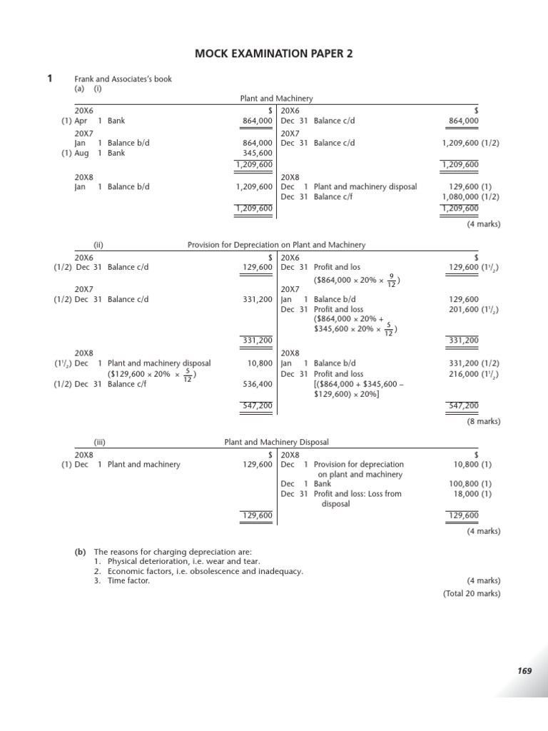 Mock Examination Paper 2: Accounting Principles | PDF | Expense | Revenue