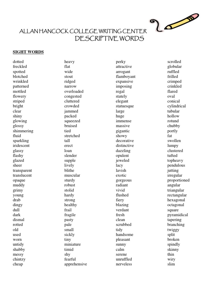 DESCRIPTIVE WORDS ARCHIVES intelligence overview