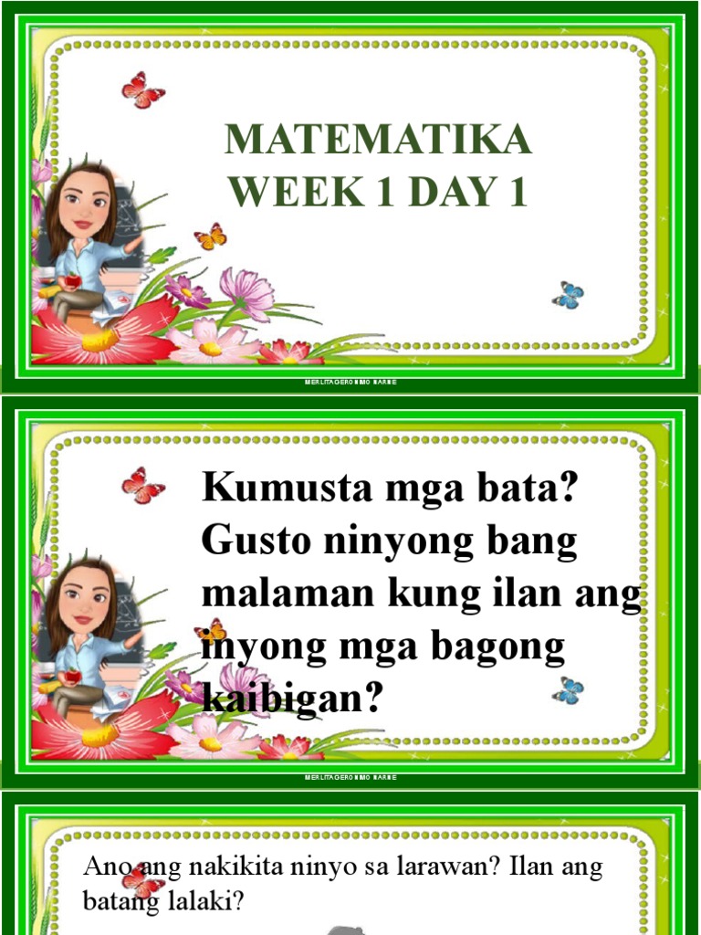 Week 1 Math Day 1 5 | PDF