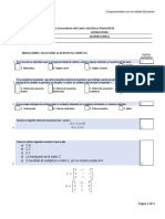 Examen Primer Parcial Algebra Lineal