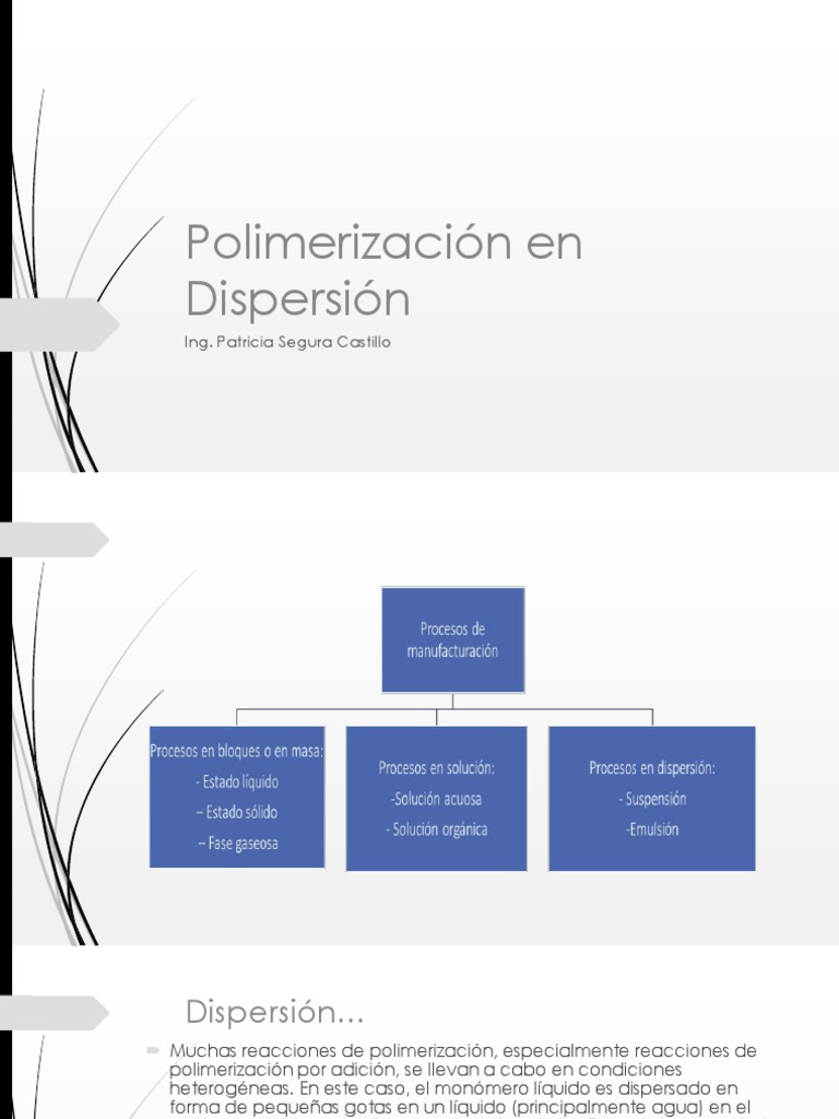 Polimerización en Dispersión | PDF
