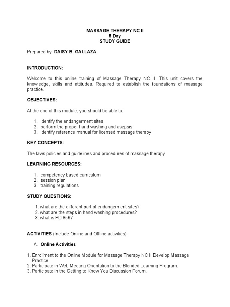 Study Guide Template PDF