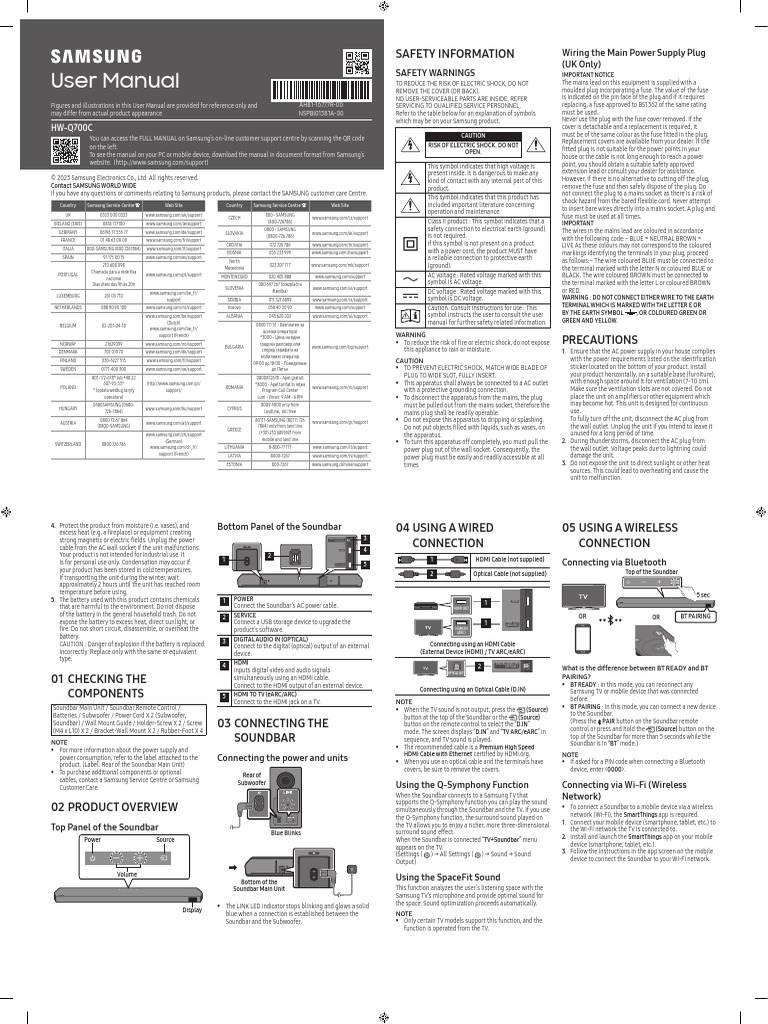 Ah81-16777r-00 Um HW-Q700C Xu Eng 221222.0 | PDF