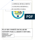 PLAN PARA REDUCCION DE DESASTRES EORM Colonia Seminola 2022