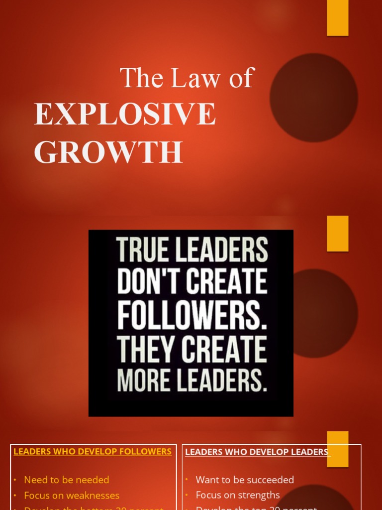 Law of Explosive Growth in Leadership | PDF