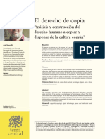 Vercelli (2013) El Derecho de Copia Analisis y Construccion Del Derecho Humano A Copiar y Disponer de La Cultura Comun