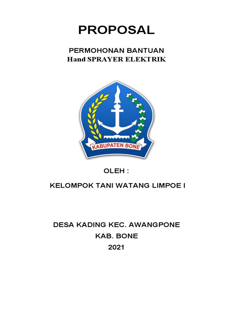 Proposal Bantuan Hand Sprayer Elektrik | PDF | Ilmu Sosial