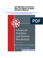 Advanced Nutrition and Human Metabolism 7th Edition Gropper Solutions Manual