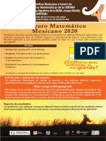 Cartel Canguro Matematico Mexicano 2020