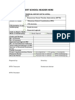 Sample PTA Financial Report