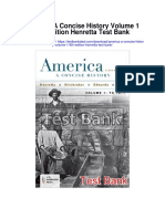 America A Concise History Volume 1 6th Edition Henretta Test Bank