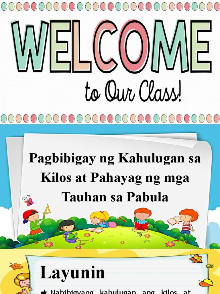 Pagbibigay NG Kahulugan Sa Kilos at Pahayag NG Mga Tauhan Sa Pabula | PDF