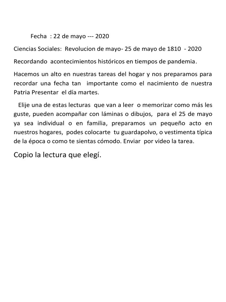 Clase alusiva del 25 de mayo pdf