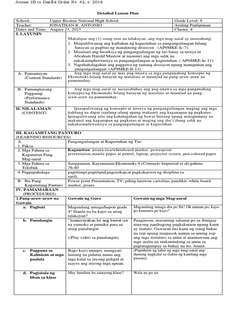 Lesson Plan1 | PDF