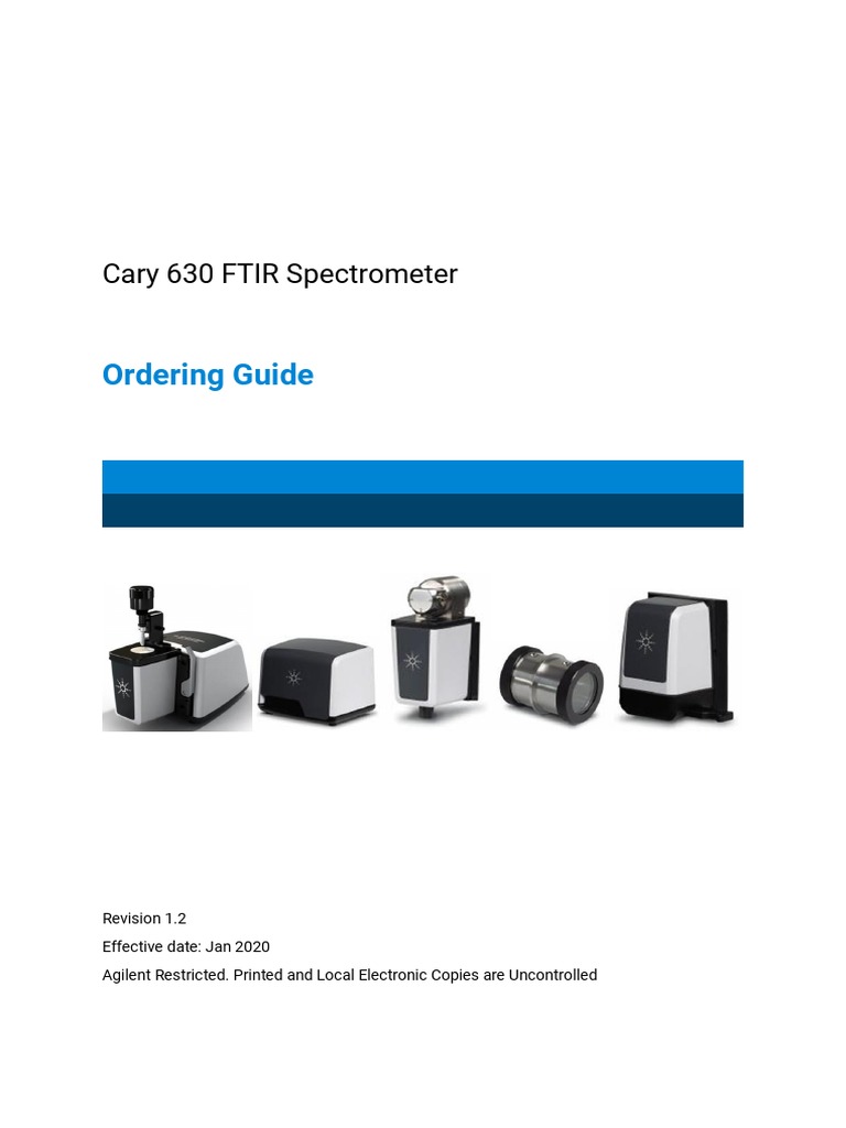 Cary 630 spectrometer ordering guide jan 2020 pdf electromagnetism