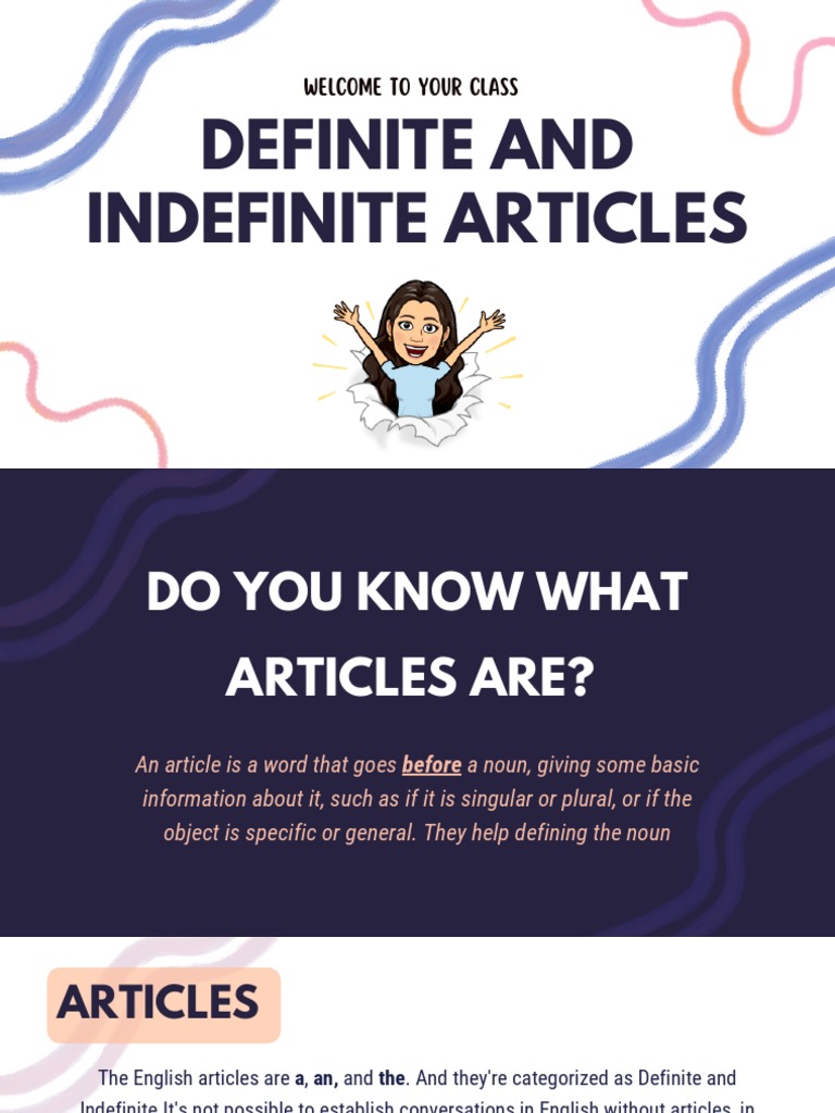 Definite and Indefinite Articles - New | PDF