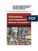 Advertising and Integrated Brand Promotion 8th Edition Oguinn Solutions Manual