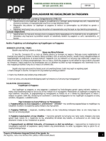 1st Summative Test in ESP 7 | PDF