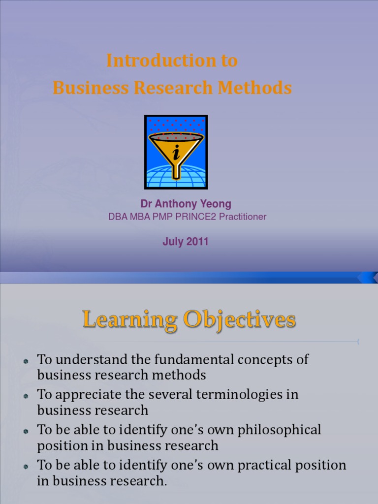 Introduction To Business Research Methods | PDF | Career & Growth ...